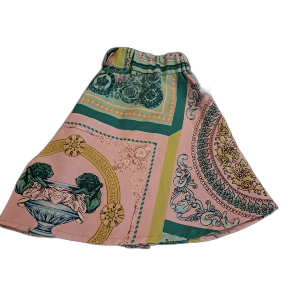 Garconne Multicolor Loose Fit Shorts Antique French Victorian Print, size S/M - Picture 11 of 13